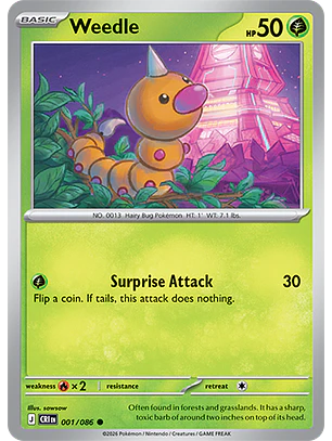 Weedle #1/86 Chaos Rising