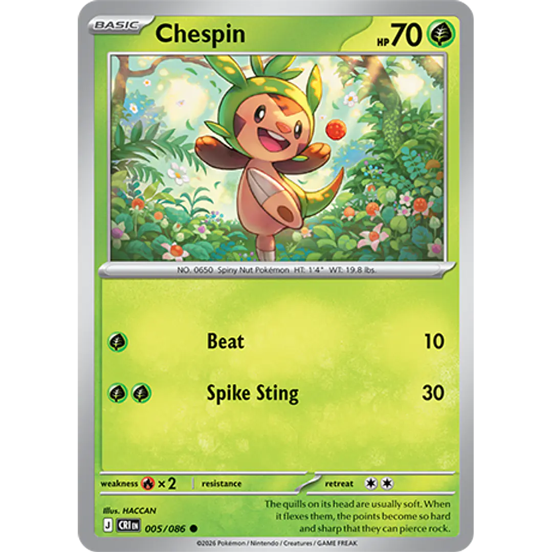 Chespin #5/86 Chaos Rising 1
