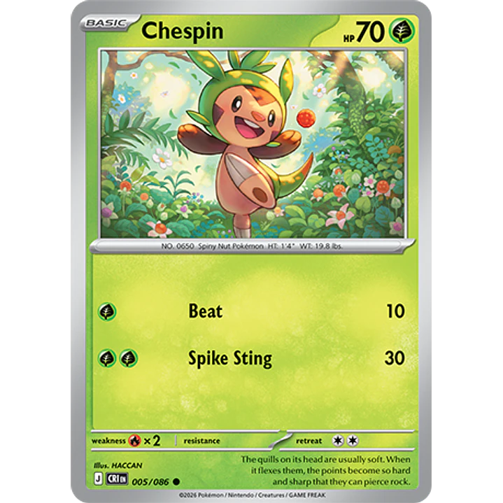 Chespin #5/86 Chaos Rising 1