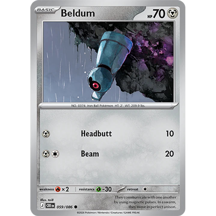 Beldum #59/86 Chaos Rising 1