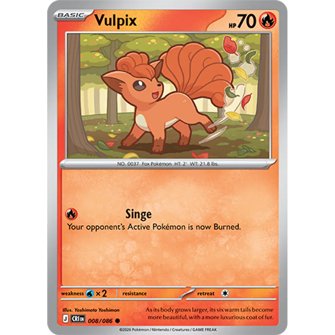 Vulpix #8/86 Chaos Rising 1