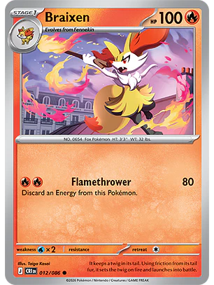 Braixen #12/86 Chaos Rising