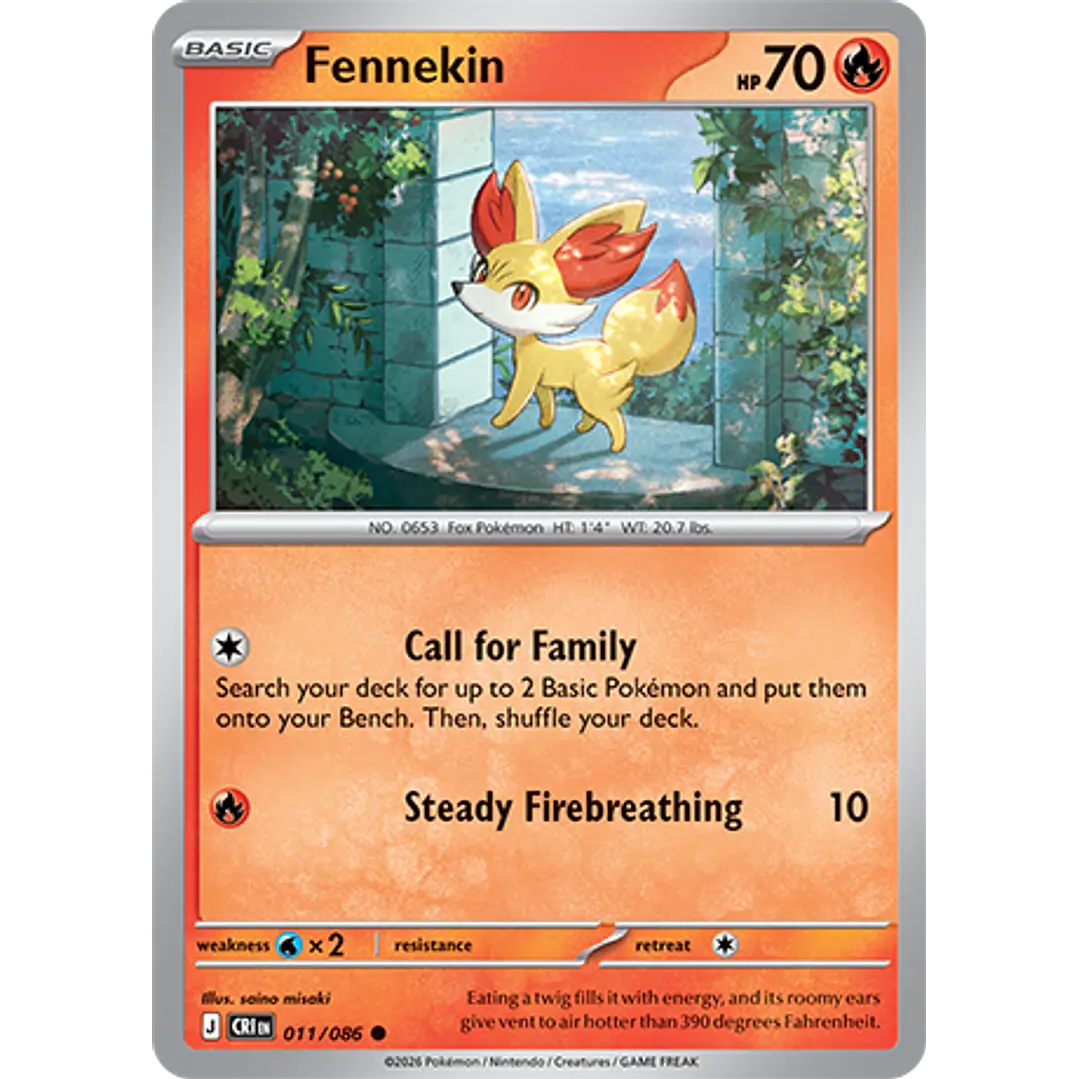Fennekin #11/86 Chaos Rising 1