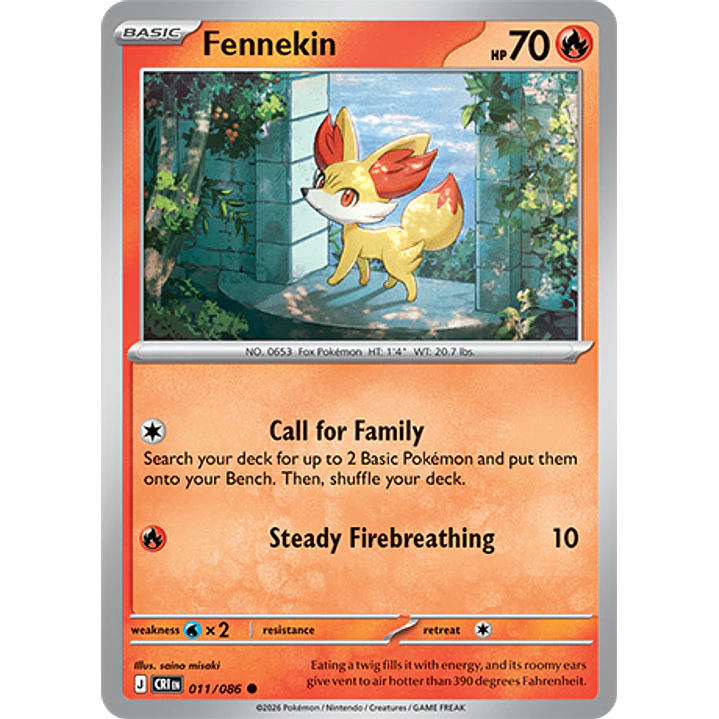 Fennekin #11/86 Chaos Rising 1