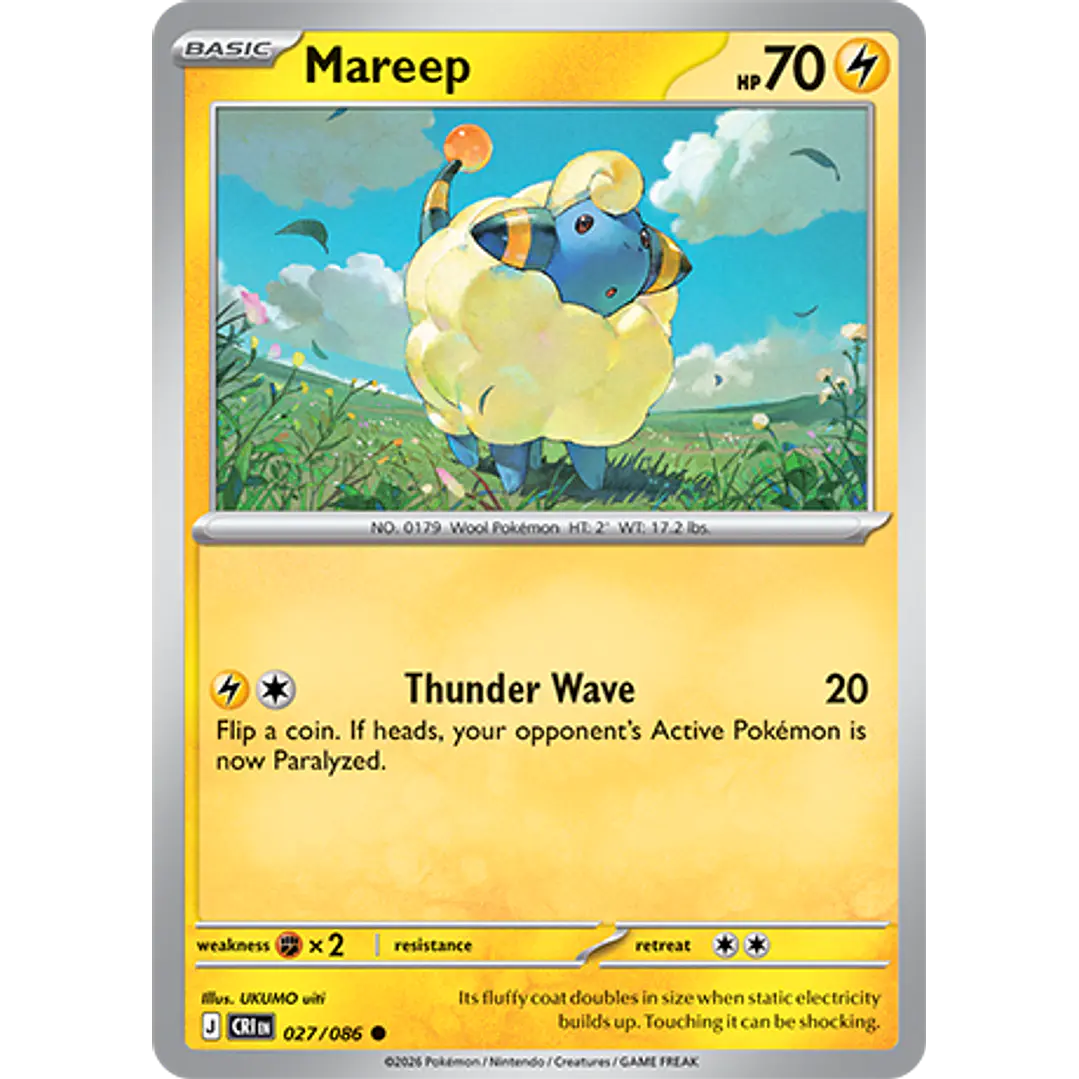 Mareep #27/86 Chaos Rising 1