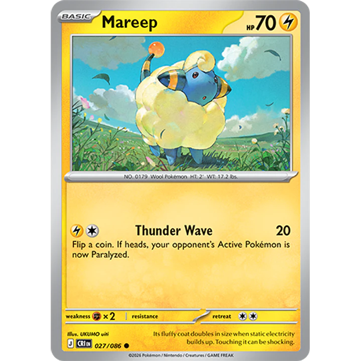Mareep #27/86 Chaos Rising 1