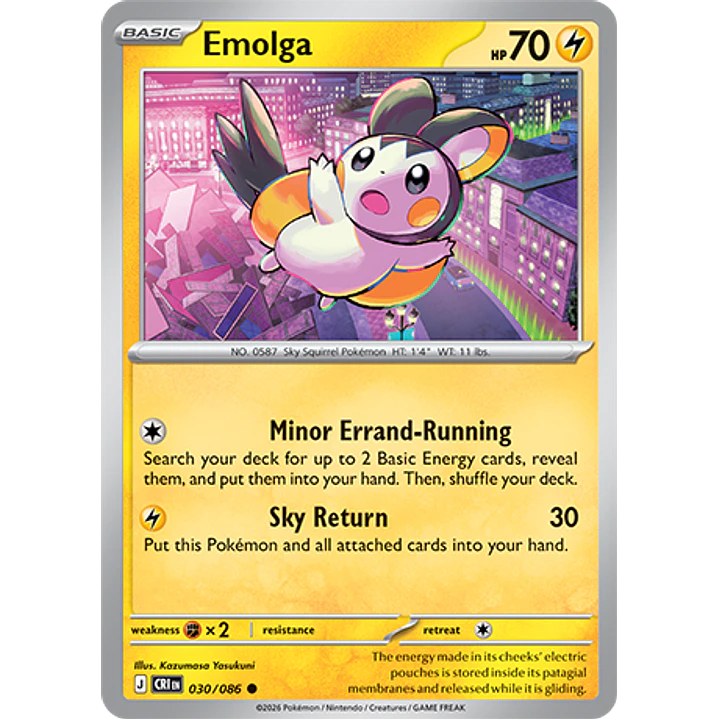 Emolga #30/86 Chaos Rising 1