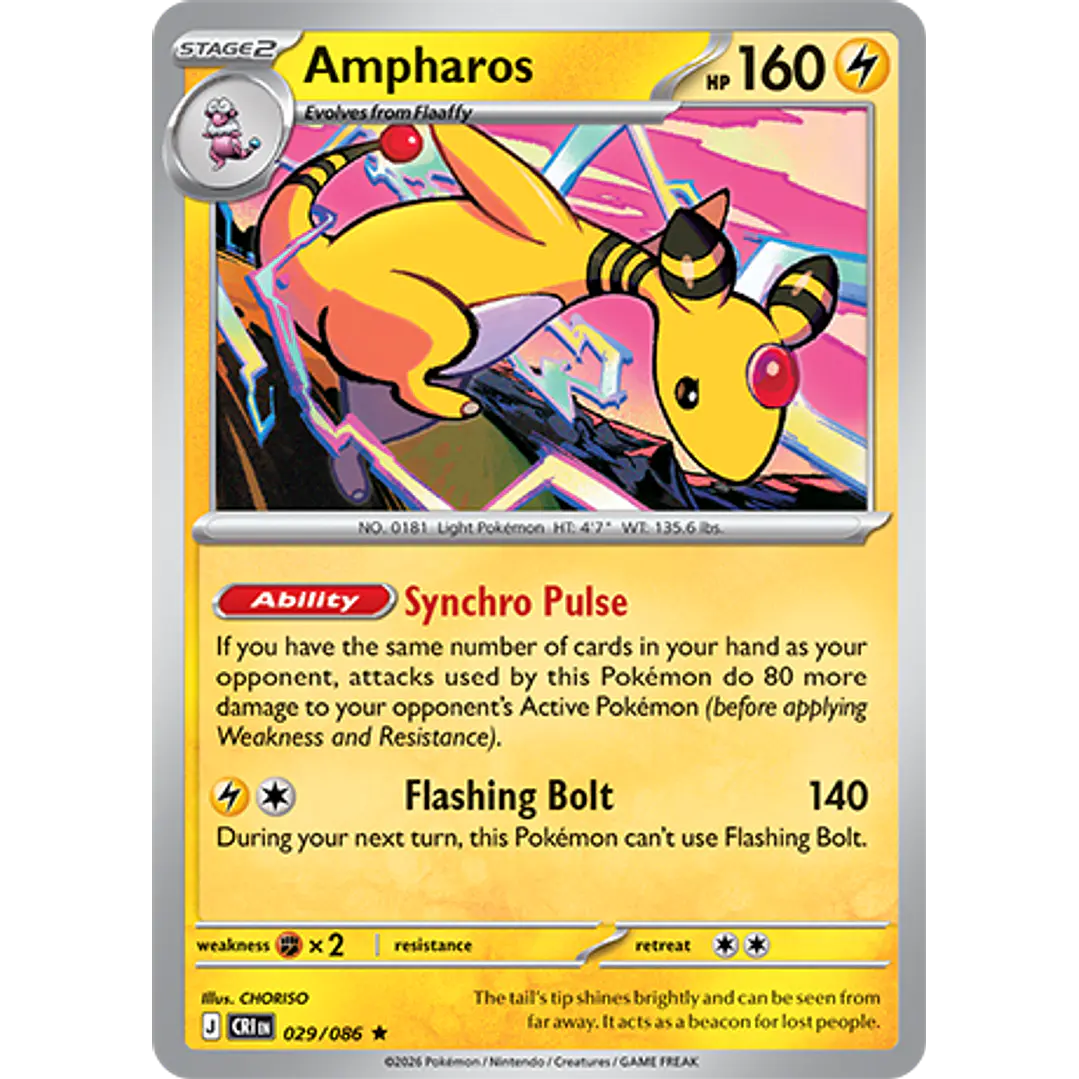 Ampharos #29/86 Chaos Rising 1