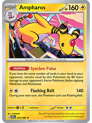 Ampharos #29/86 Chaos Rising