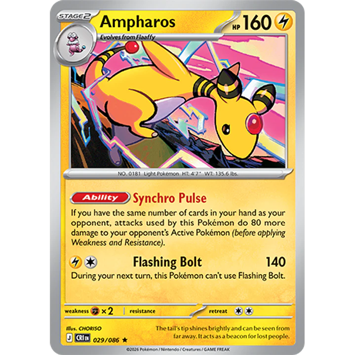 Ampharos #29/86 Chaos Rising 1