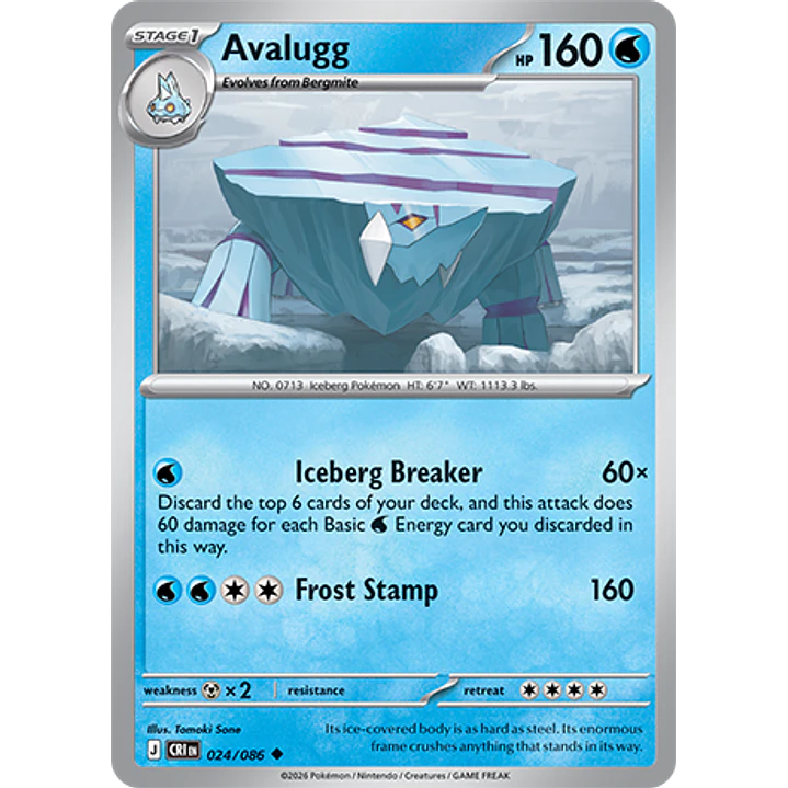 Avalugg #24/86 Chaos Rising 1