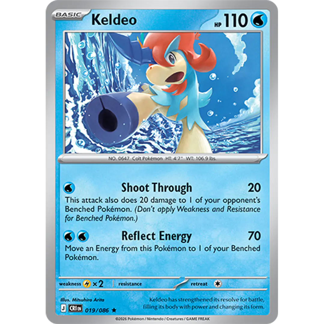 Keldeo #19/86 Chaos Rising 1