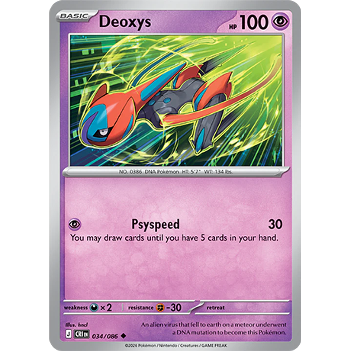 Deoxys #34/86 Chaos Rising 1