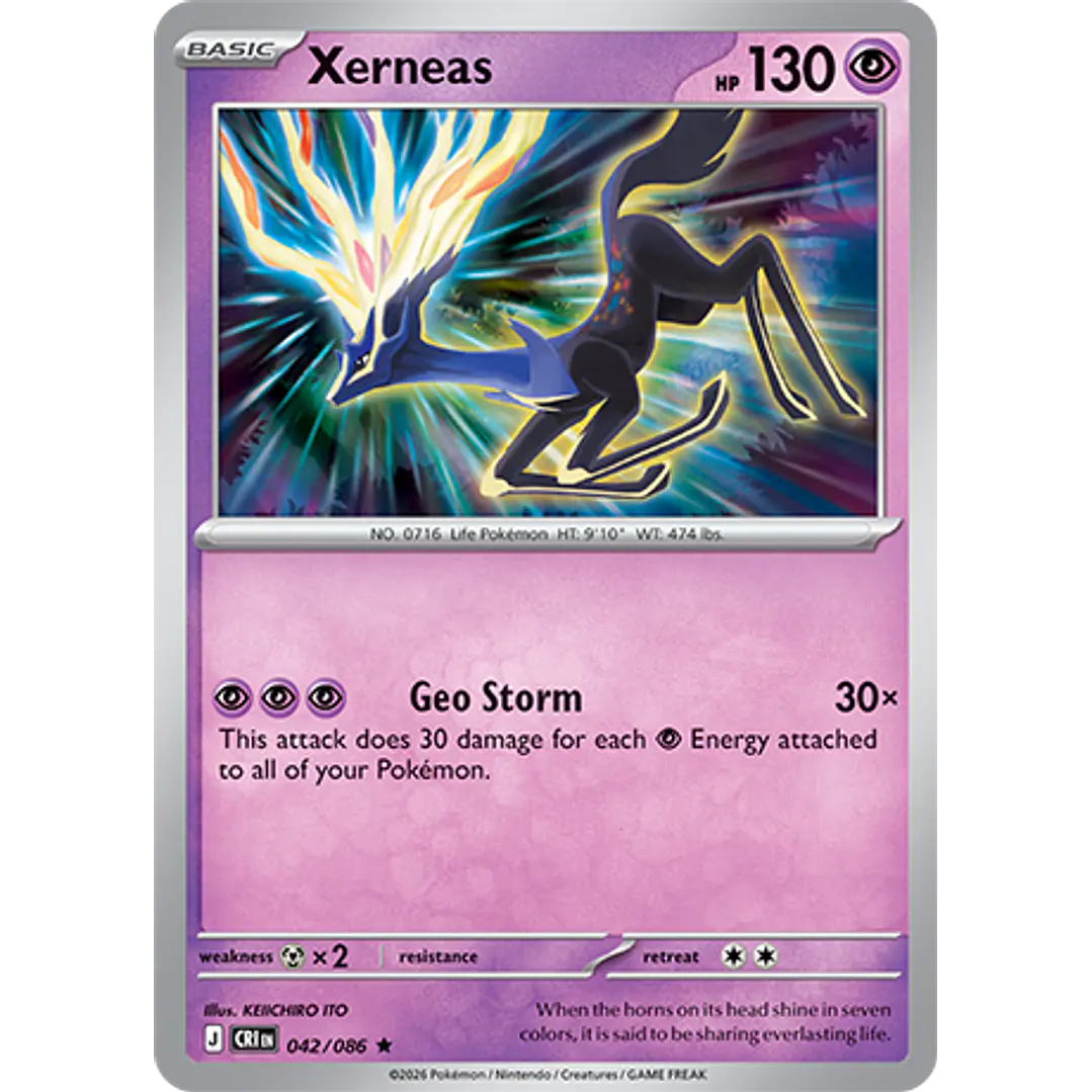 Xerneas #42/86 Chaos Rising 1