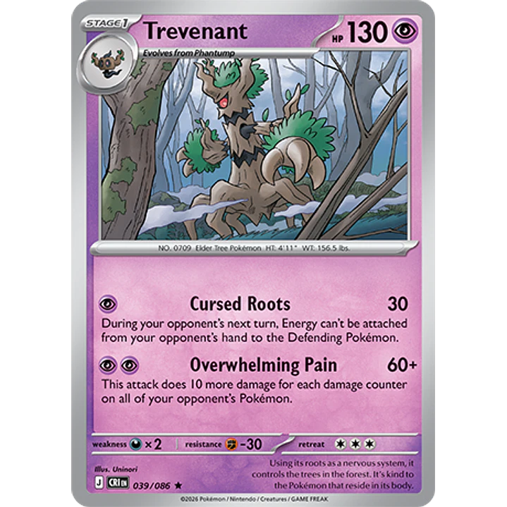 Trevenant #39/86 Chaos Rising 1