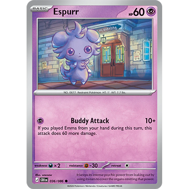 Espurr #36/86 Chaos Rising 1