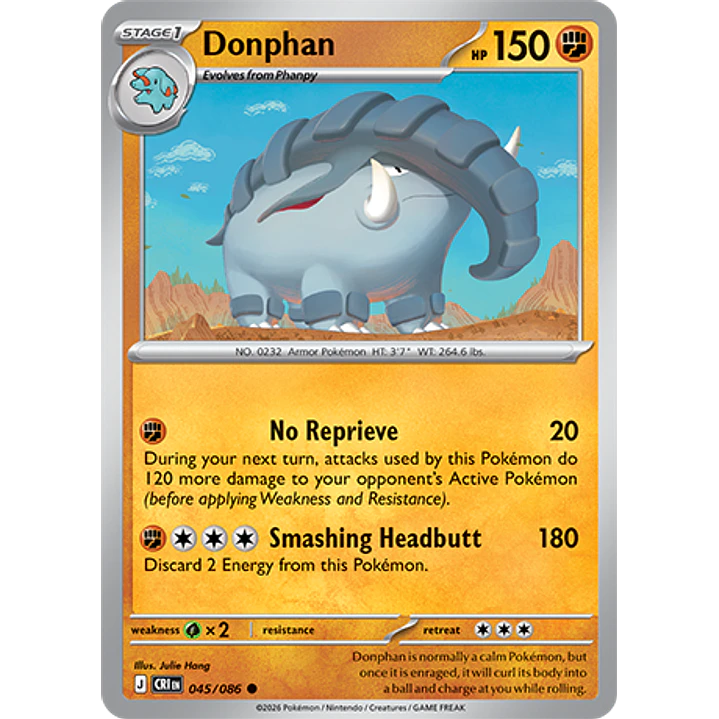 Donphan #45/86 Chaos Rising 1