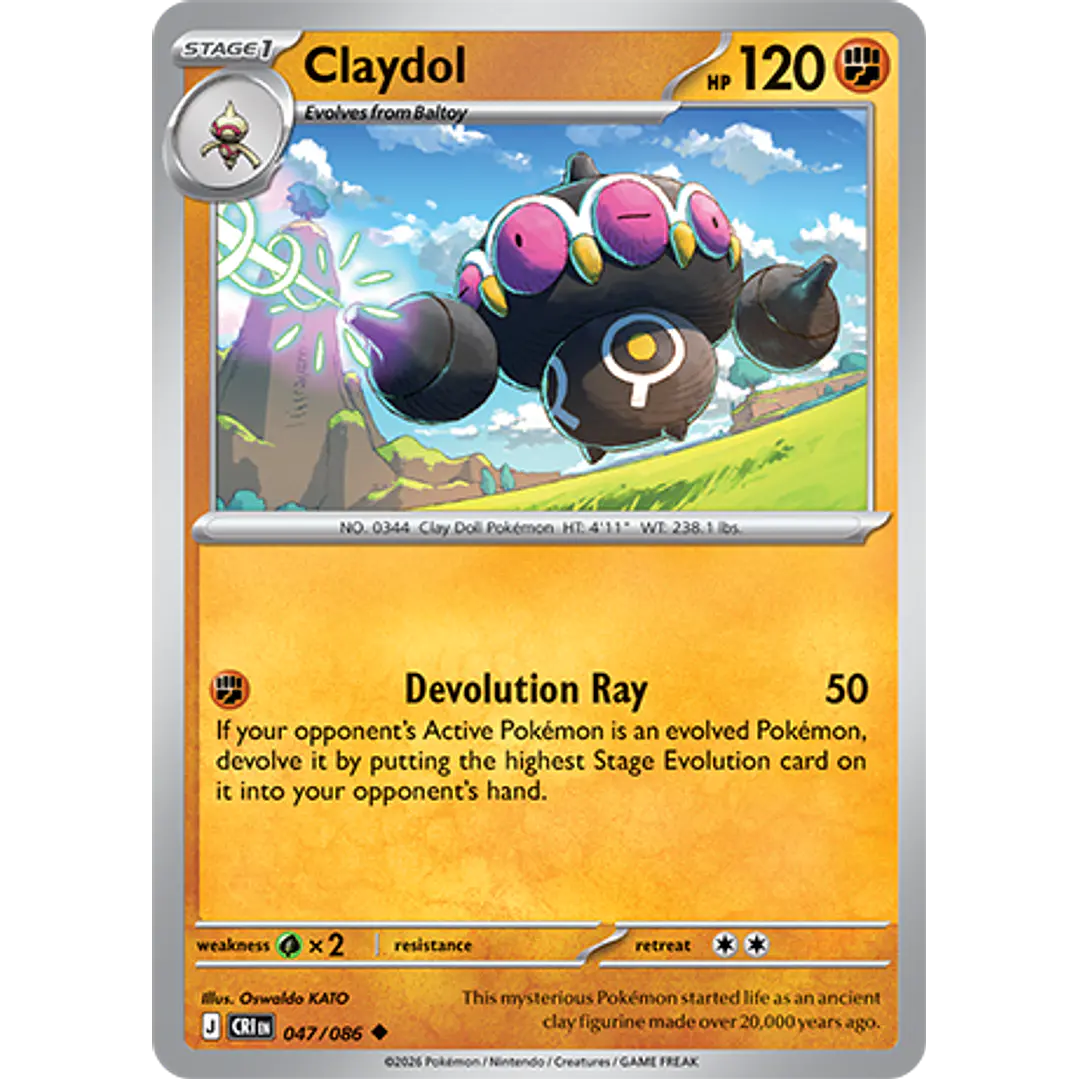 Claydol #47/86 Chaos Rising 1