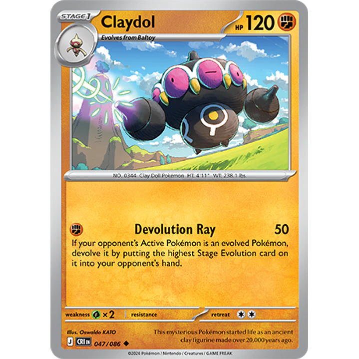 Claydol #47/86 Chaos Rising 1