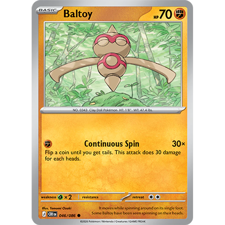 Baltoy #46/86 Chaos Rising 1