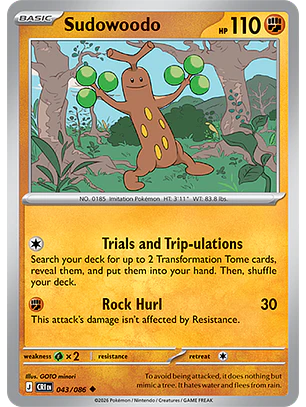 Sudowoodo #43/86 Chaos Rising