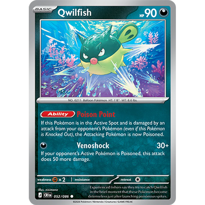 Qwilfish #52/86 Chaos Rising 1