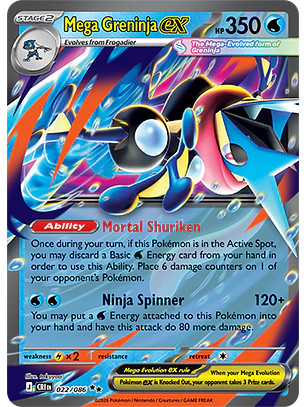 Mega Greninja ex #22/86 Chaos Rising