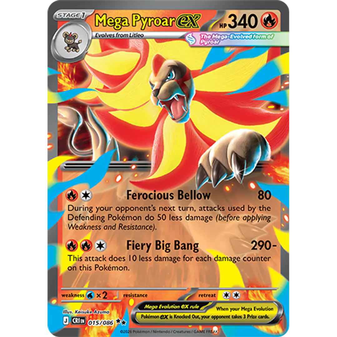 Mega Pyroar ex #15/86 Chaos Rising 1