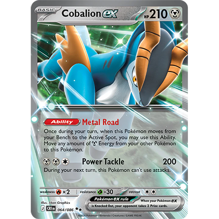 Cobalion ex #64/86 Chaos Rising 1