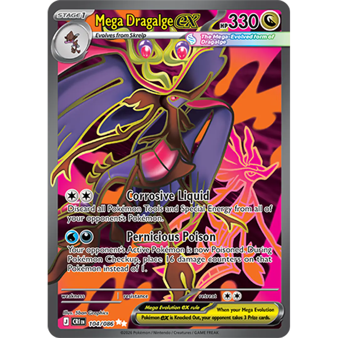 Mega Dragalge ex #104/86 Chaos Rising 1