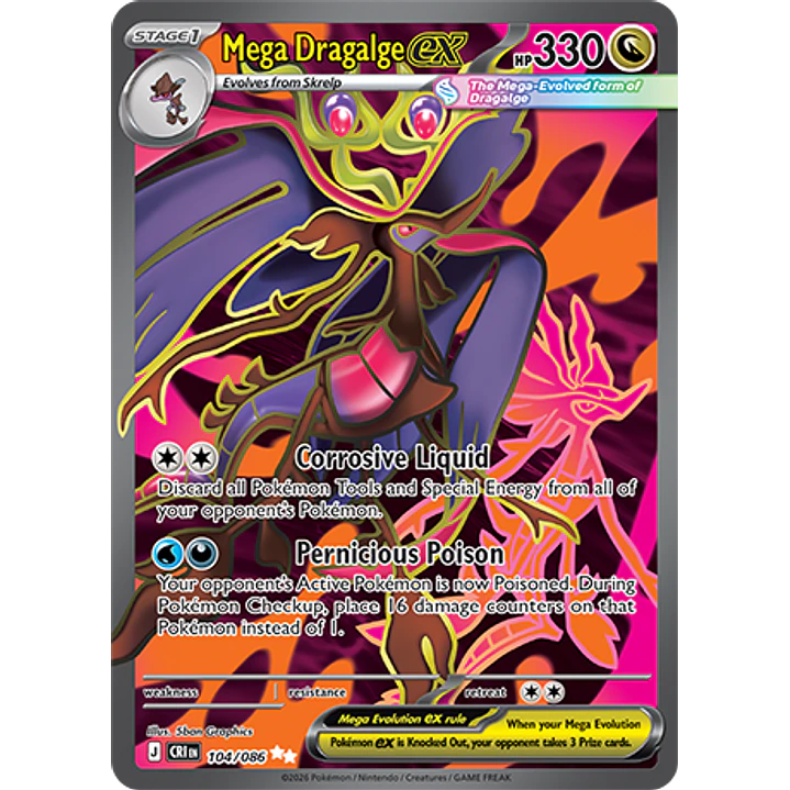 Mega Dragalge ex #104/86 Chaos Rising 1
