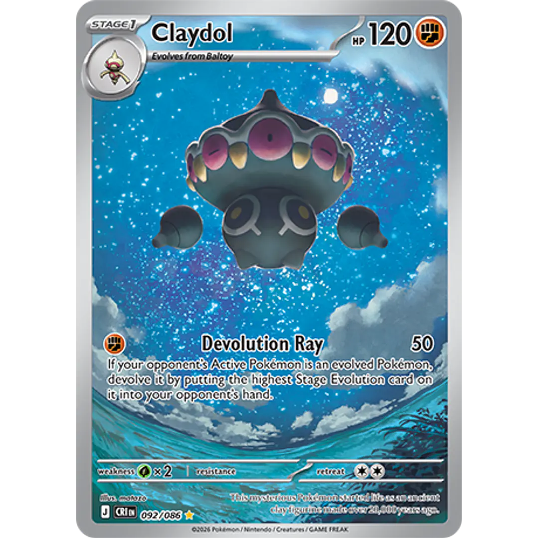 Claydol #92/86 Chaos Rising 1