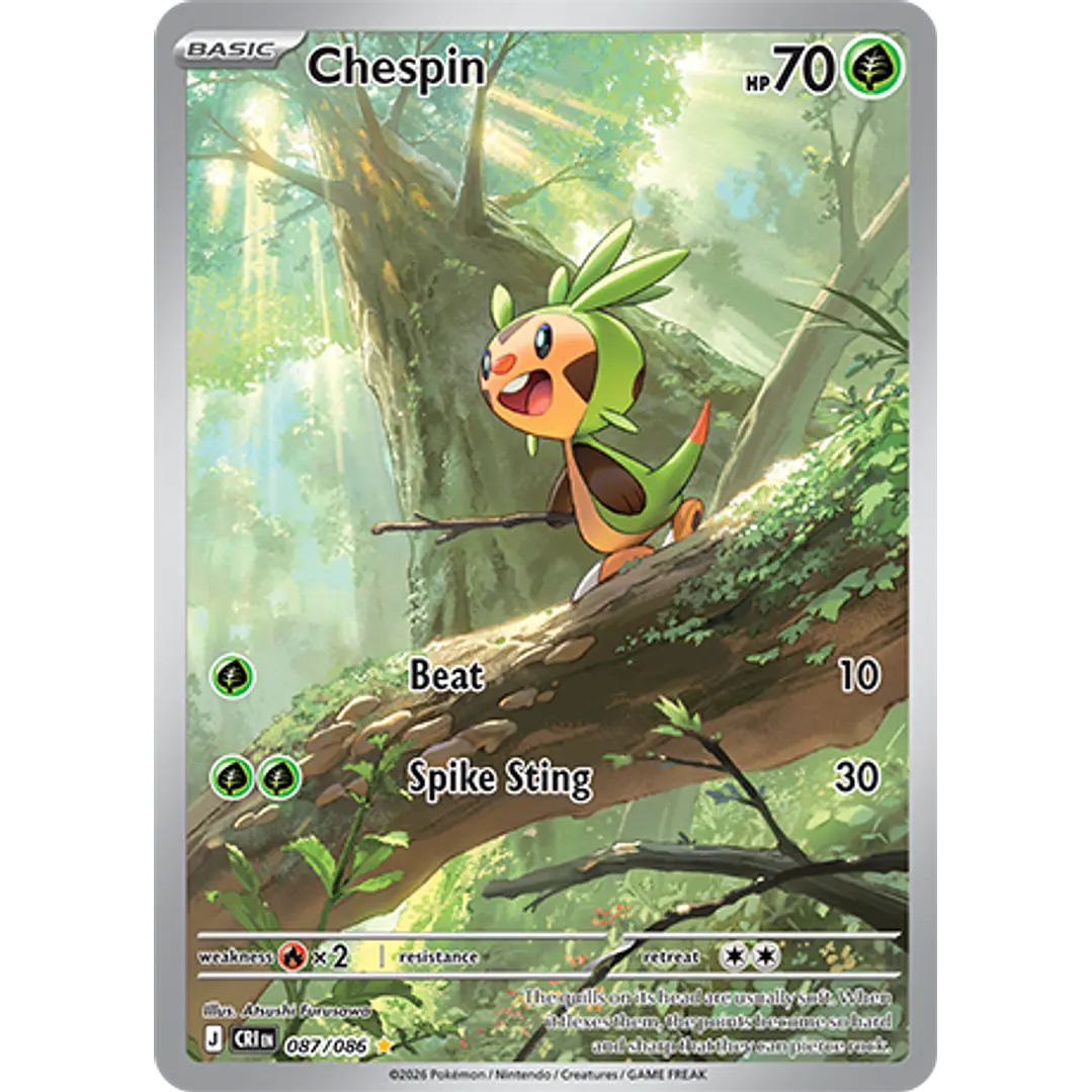 Chespin #87/86 Chaos Rising 1