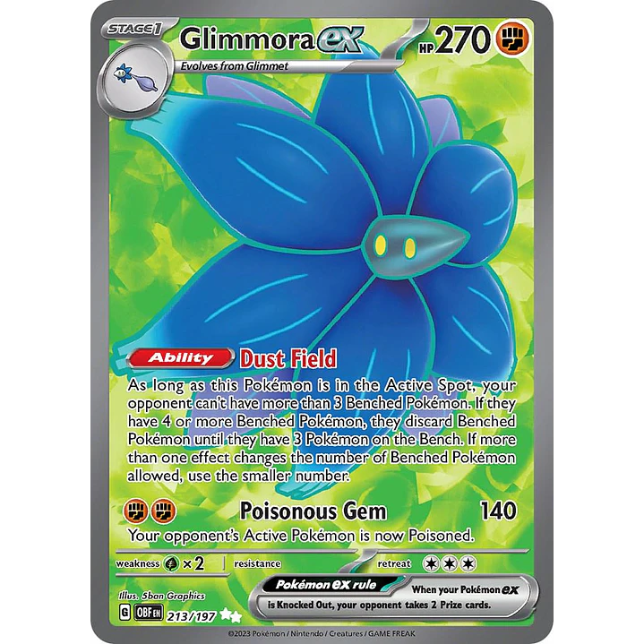 Glimmora ex #213/197 Pokémon Obsidian Flames 1