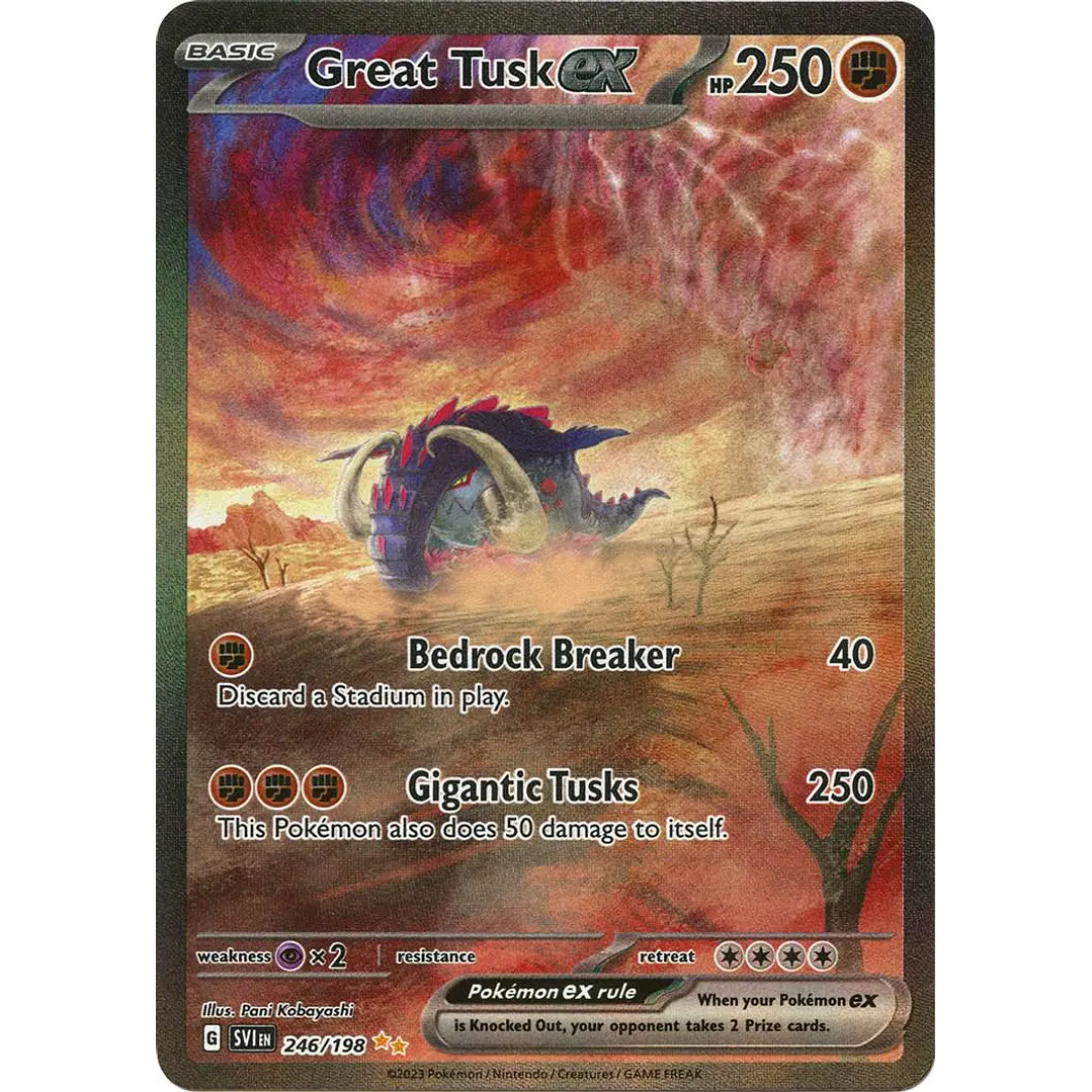Great Tusk ex #246/198 Pokémon Scarlet & Violet 1