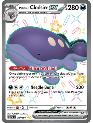 Paldean Clodsire ex #219/091 Pokémon Paldean Fates