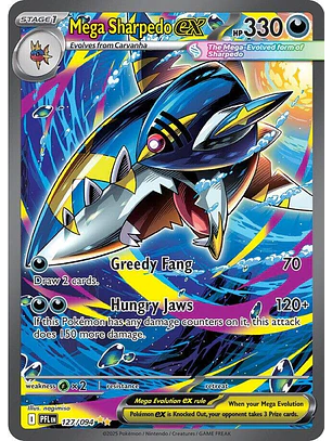 Mega Sharpedo ex #127/94 Phantasmal Flames