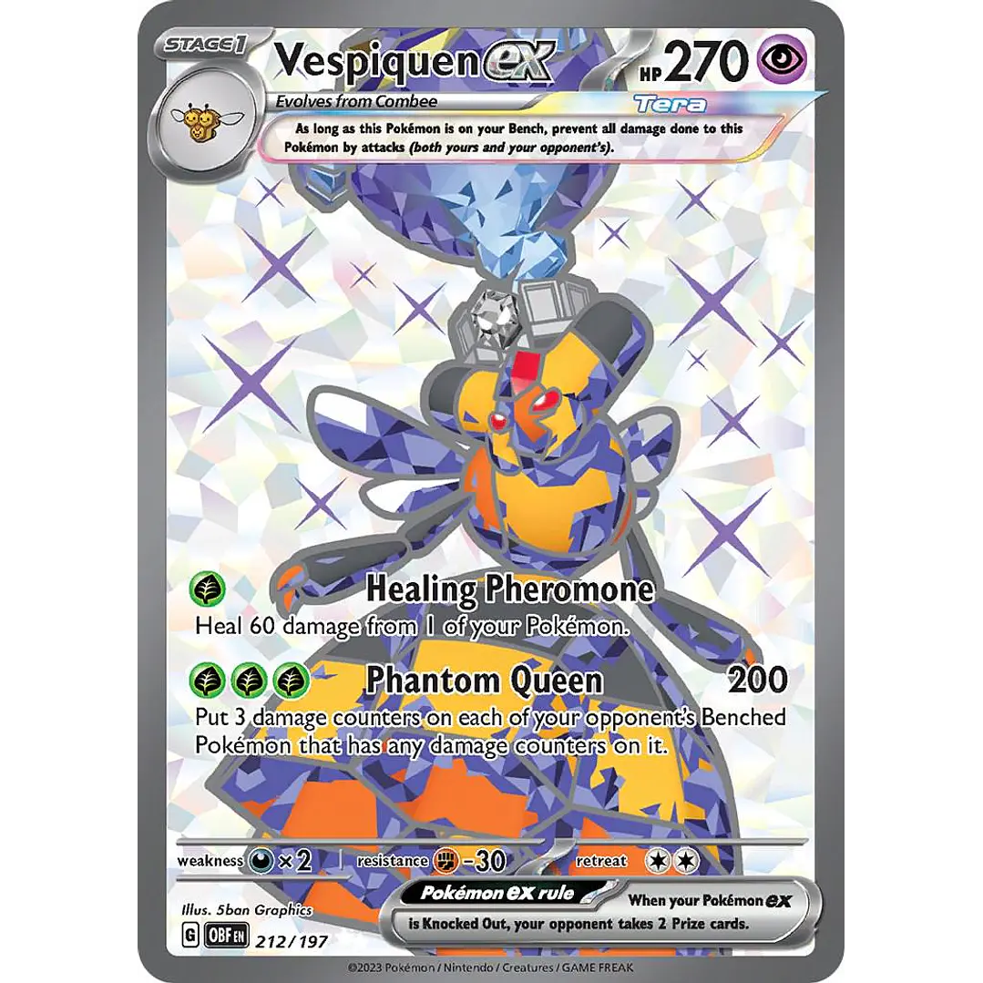 Vespiquen ex #212/197 Pokémon Obsidian Flames 1