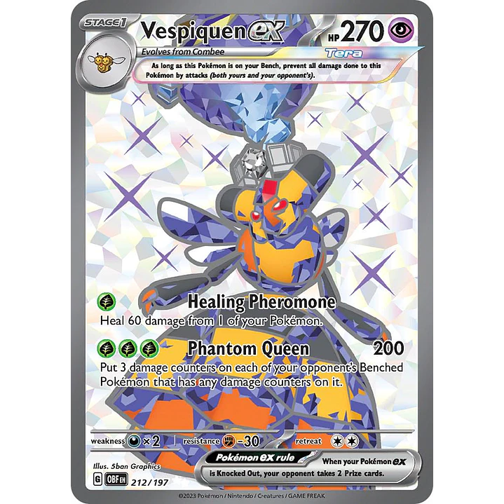 Vespiquen ex #212/197 Pokémon Obsidian Flames 1