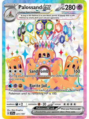 Palossand ex #221/191 Pokémon Surging Sparks