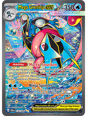 Mega Greninja ex #116/86 Chaos Rising