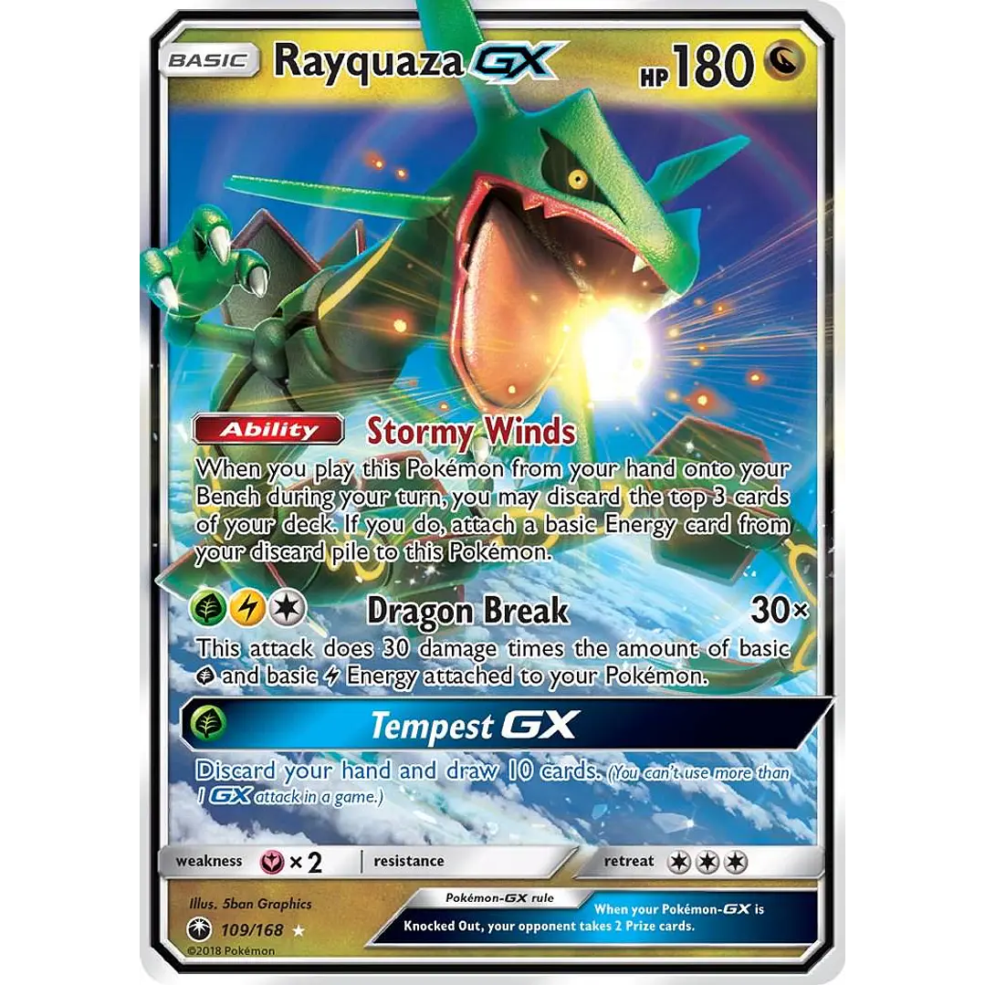 Rayquaza GX #109/168 Pokémon Celestial Storm 1