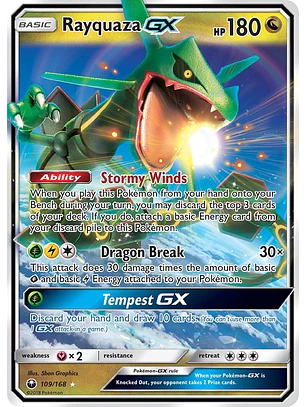 Rayquaza GX #109/168 Pokémon Celestial Storm