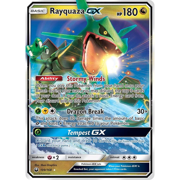 Rayquaza GX #109/168 Pokémon Celestial Storm 1