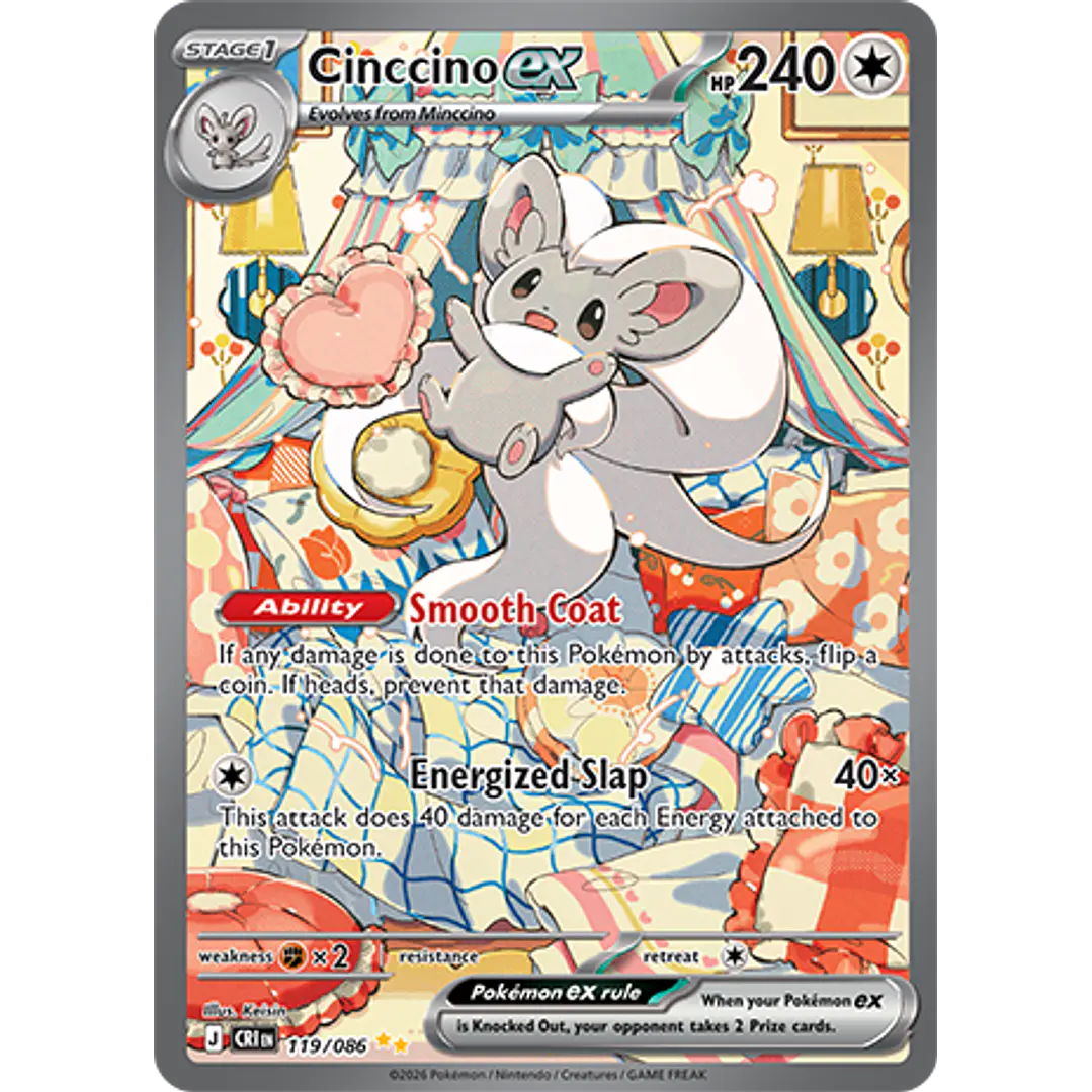 Cinccino ex #119/86 Chaos Rising 1