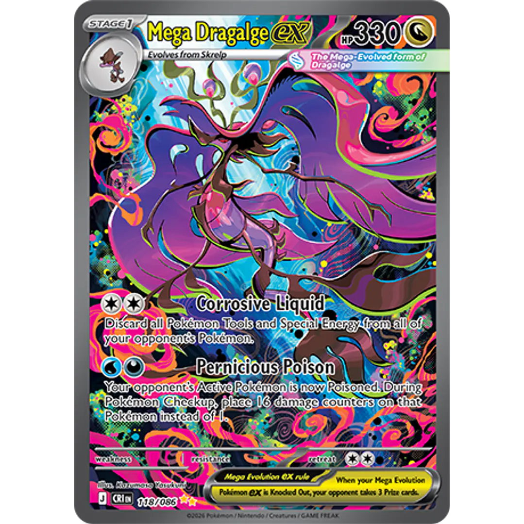 Mega Dragalge ex #118/86 Chaos Rising 1