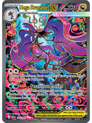 Mega Dragalge ex #118/86 Chaos Rising