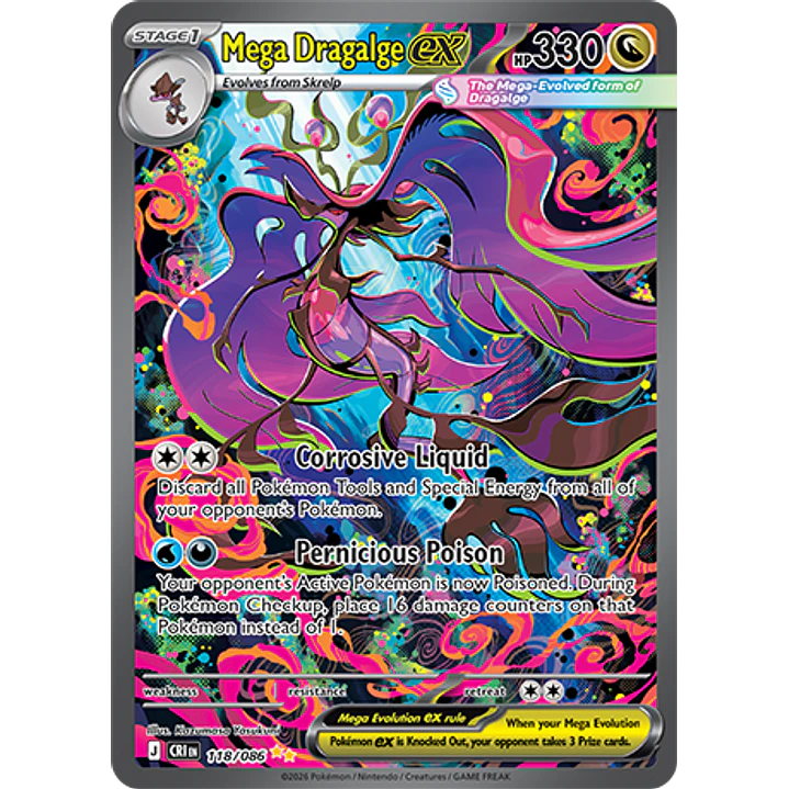Mega Dragalge ex #118/86 Chaos Rising 1