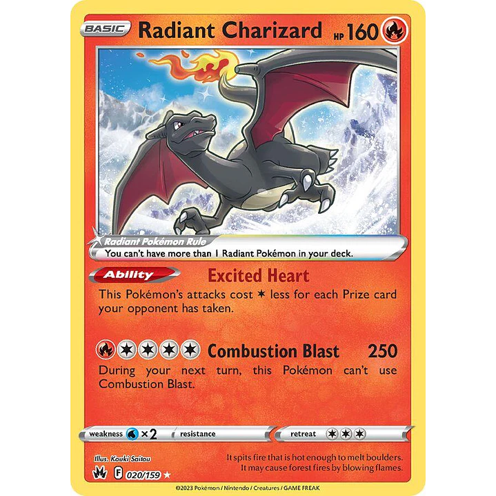 Radiant Charizard #20/159 Pokémon Crown Zenith 1