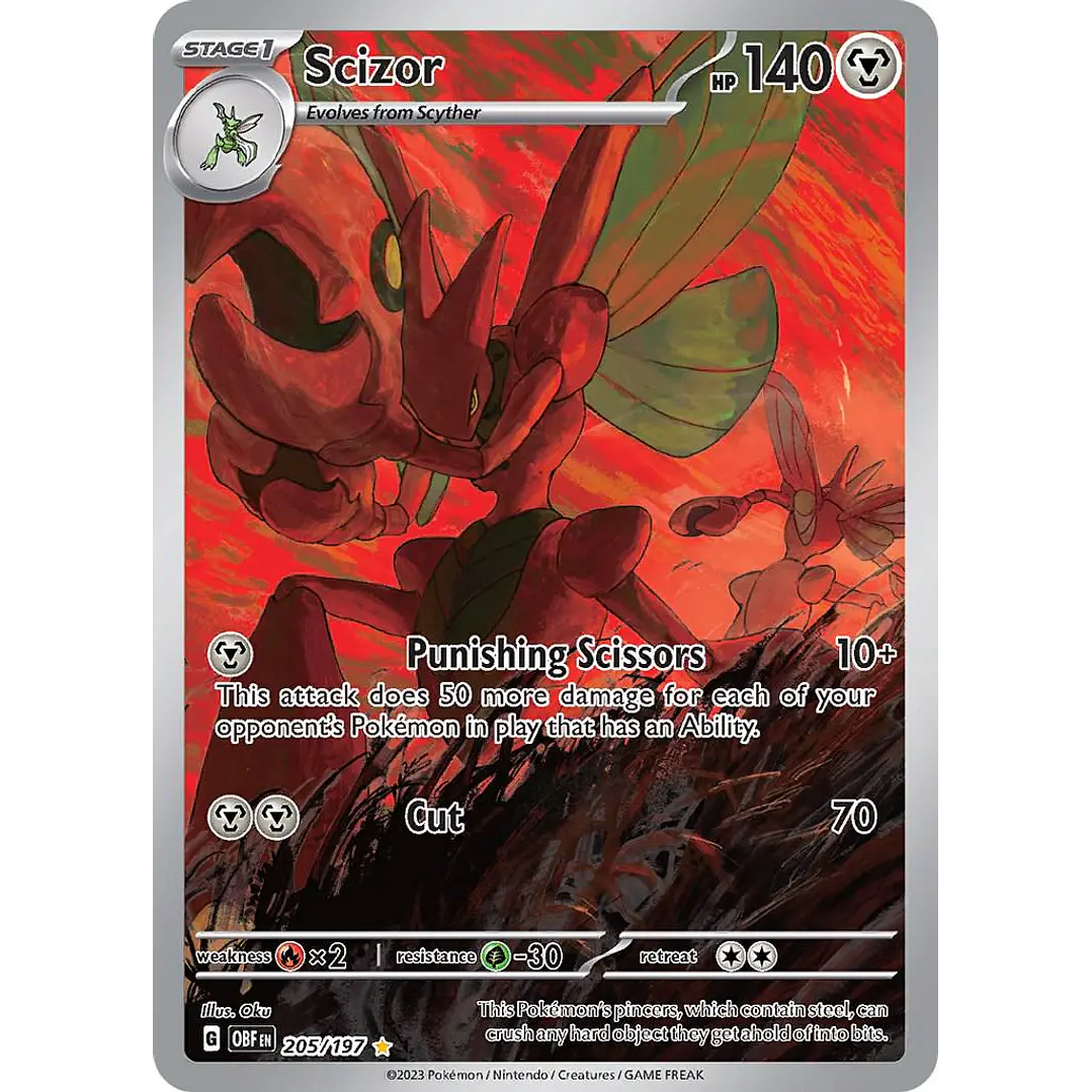 Scizor #205/197 Pokémon Obsidian Flames 1